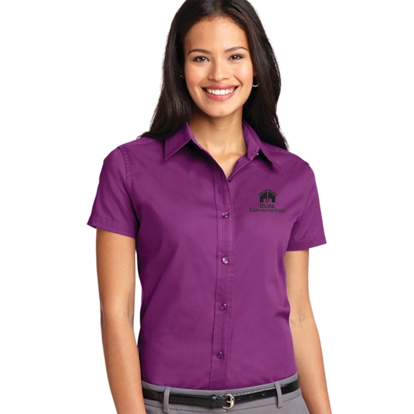 Easy Care Women's Short Sleeve Shirts, Custom Product Add Your Logo