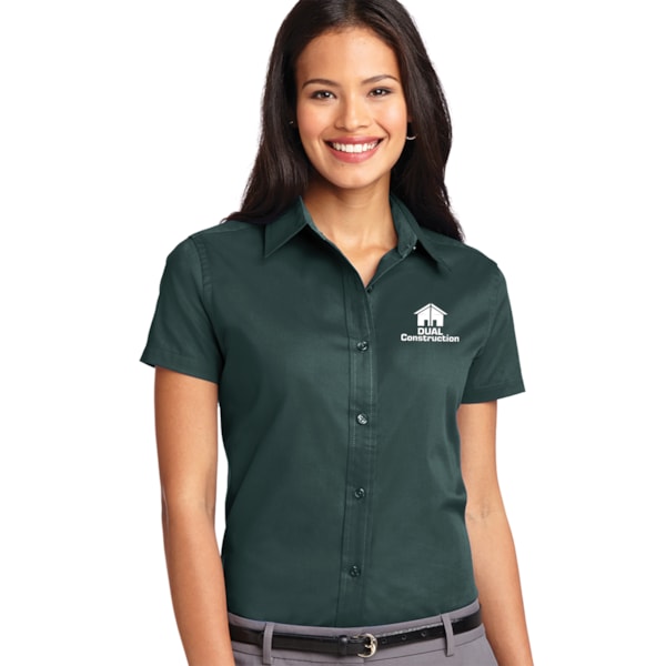 Easy Care Women's Short Sleeve Shirts, Custom Product Add Your Logo