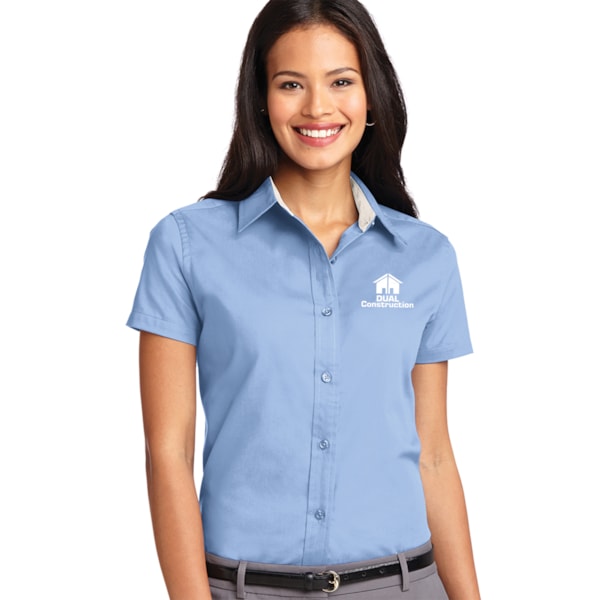 Easy Care Women's Short Sleeve Shirts, Custom Product Add Your Logo