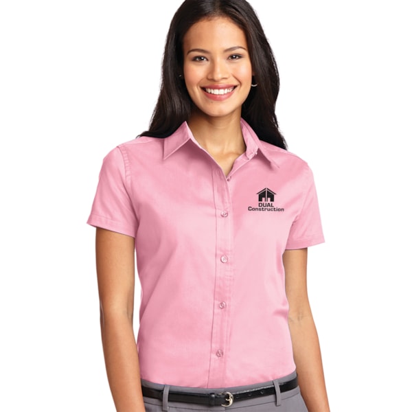 Easy Care Women's Short Sleeve Shirts, Custom Product Add Your Logo