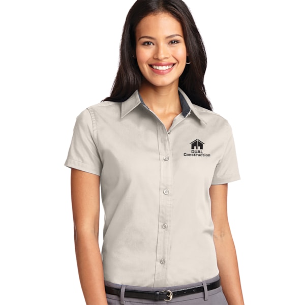 Easy Care Women's Short Sleeve Shirts, Custom Product Add Your Logo