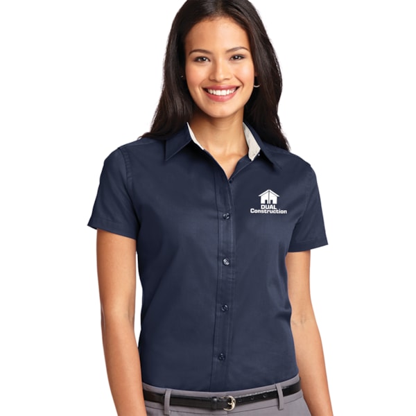 Easy Care Women's Short Sleeve Shirts, Custom Product Add Your Logo