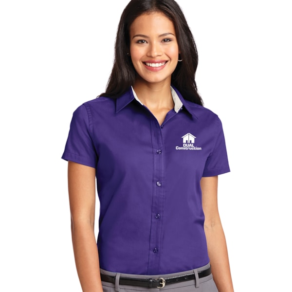 Easy Care Women's Short Sleeve Shirts, Custom Product Add Your Logo