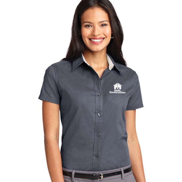 Easy Care Women's Short Sleeve Shirts, Custom Product Add Your Logo
