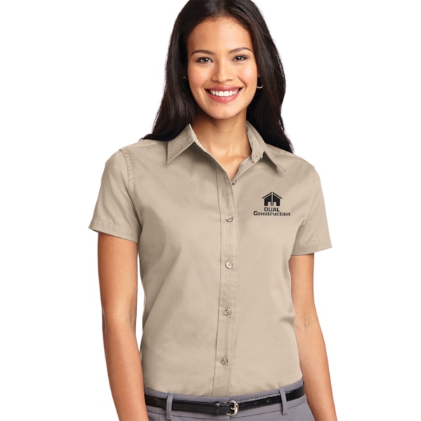 Easy Care Women's Short Sleeve Shirts, Custom Product Add Your Logo