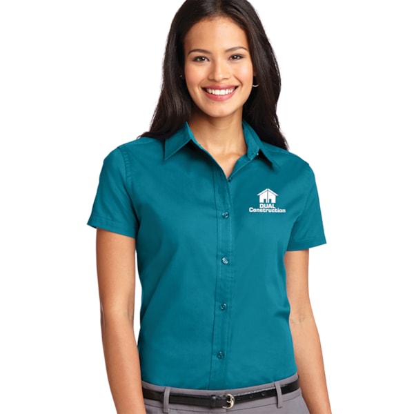 Easy Care Women's Short Sleeve Shirts, Custom Product Add Your Logo