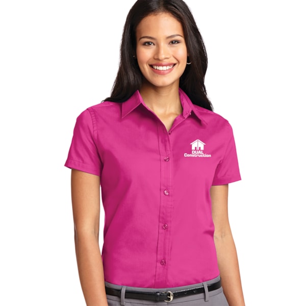 Easy Care Women's Short Sleeve Shirts, Custom Product Add Your Logo