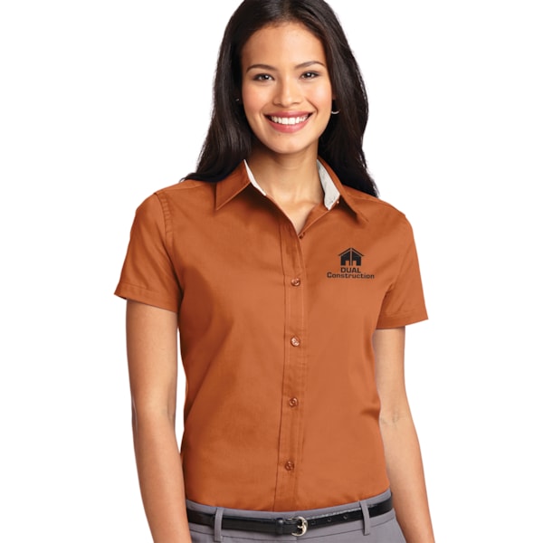 Easy Care Women's Short Sleeve Shirts, Custom Product Add Your Logo