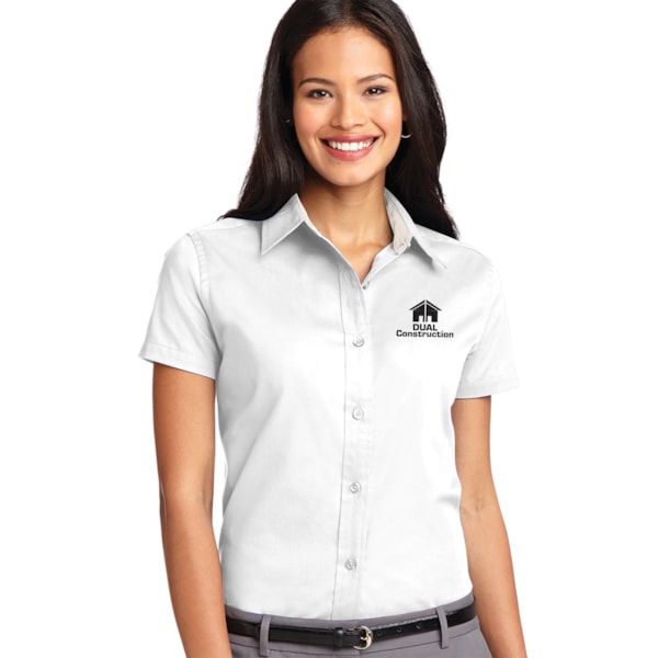 Easy Care Women's Short Sleeve Shirts, Custom Product Add Your Logo