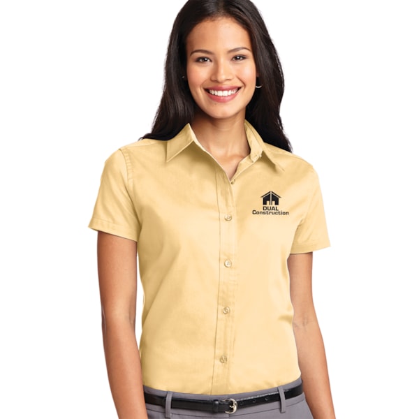 Easy Care Women's Short Sleeve Shirts, Custom Product Add Your Logo