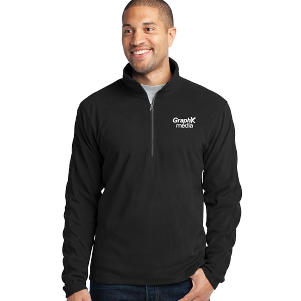 Men's Microfleece 1/2-Zip Pullover, Custom Product Add Your Logo