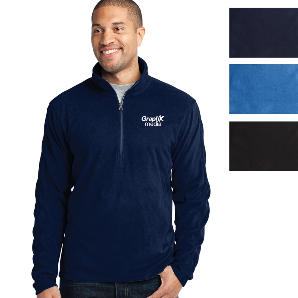 Men's Microfleece 1/2-Zip Pullover, Custom Product Add Your Logo