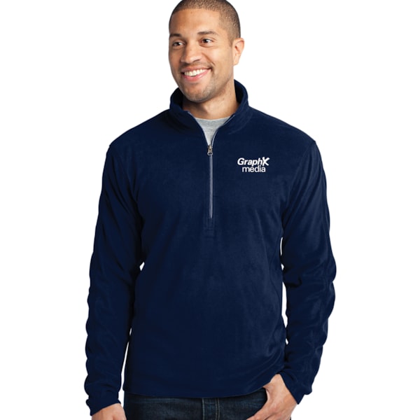 Men's Microfleece 1/2-Zip Pullover, Custom Product Add Your Logo