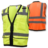 Class 2 Heavy Duty Mesh Surveyor Vest With Zipper thumbnail 1