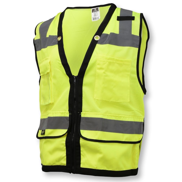 Class 2 Heavy Duty Mesh Surveyor Vest With Zipper
