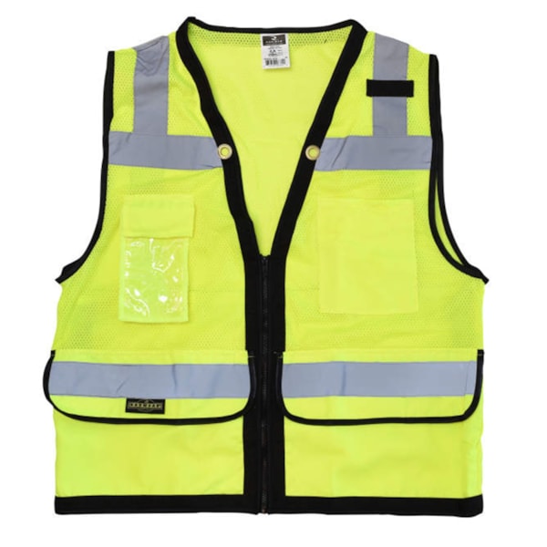 Class 2 Heavy Duty Mesh Surveyor Vest With Zipper