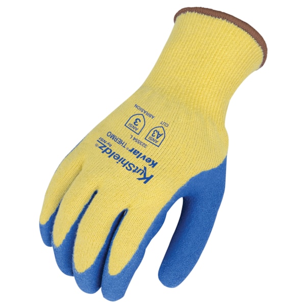 Latex Palm Coated Kevlar® & Acrylic Knit Level A3 Cut Resistant & Cold Temperature Gloves