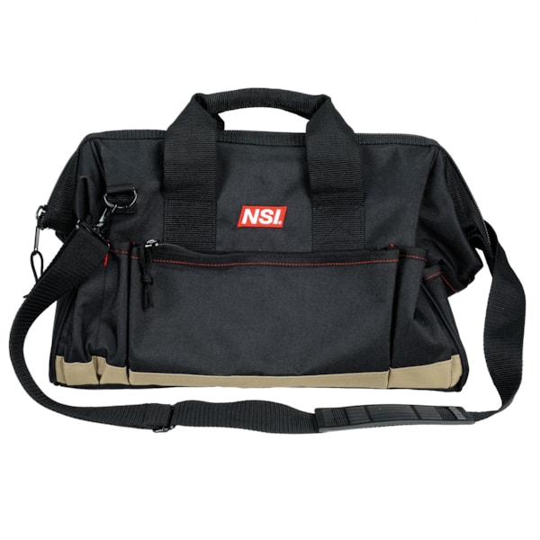 23 Pocket, Wide Top Zippered Tool Bag, 17"L x10"W