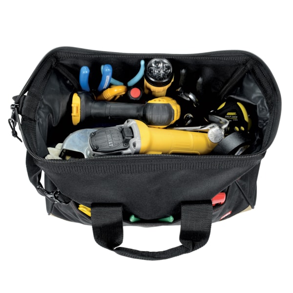 23 Pocket, Wide Top Zippered Tool Bag, 17"L x10"W