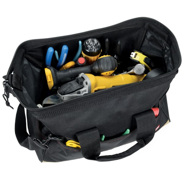 23 Pocket, Wide Top Zippered Tool Bag, 17"L x10"W