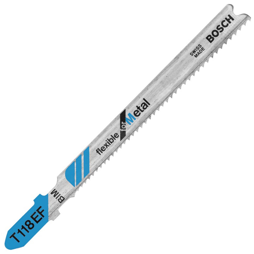 Thermotechnology 3-5/8", 11-18 TPI Flexible for Metal T-Shank Jig Saw Blades, 5/Pack