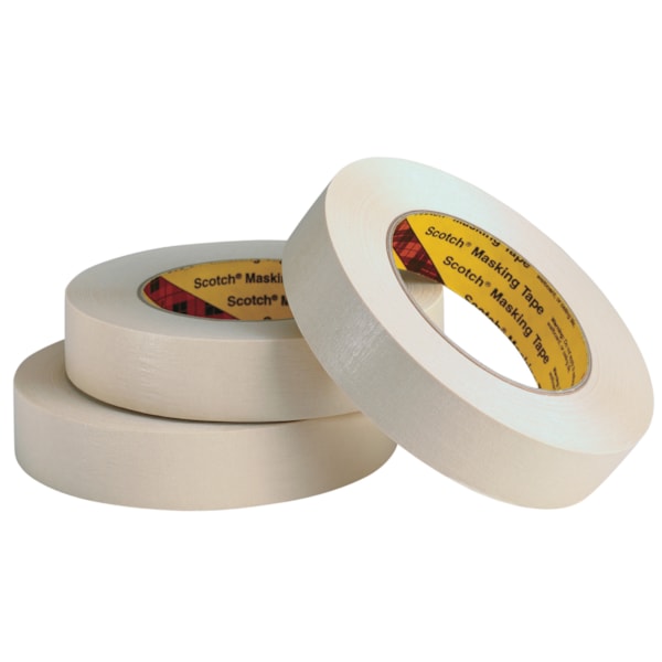 Paint Masking Tape 231/231A Tan Plastic Core, 12 mm x 55 m 7.6 mil, 18 per inner 72 per case Bulk