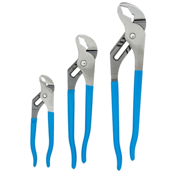 3-Piece V-Jaw Tongue & Groove Pliers Set