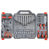 180 Piece 1/4" and 3/8" Drive, 6 Point, SAE/Metric, Professional Tool Set thumbnail 1