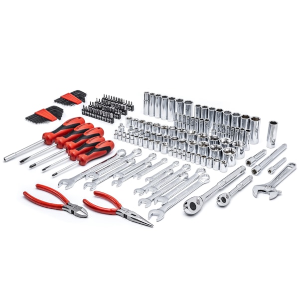 180 Piece 1/4" and 3/8" Drive, 6 Point, SAE/Metric, Professional Tool Set
