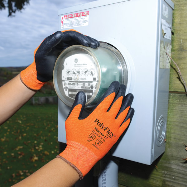 Polyurethane Palm Coated Hi-Vis Nylon Cold Resistant Work Gloves