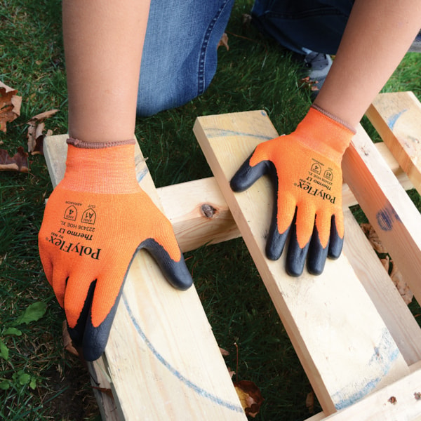 Polyurethane Palm Coated Hi-Vis Nylon Cold Resistant Work Gloves