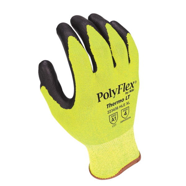 Polyurethane Palm Coated Hi-Vis Nylon Cold Resistant Work Gloves