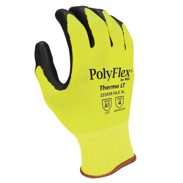 Polyurethane Palm Coated Hi-Vis Nylon Cold Resistant Work Gloves