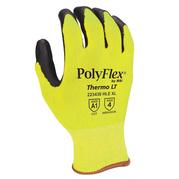 Polyurethane Palm Coated Hi-Vis Nylon Cold Resistant Work Gloves
