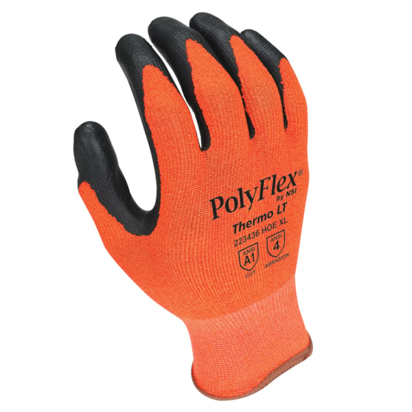 Polyurethane Palm Coated Hi-Vis Nylon Cold Resistant Work Gloves