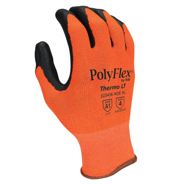Polyurethane Palm Coated Hi-Vis Nylon Cold Resistant Work Gloves