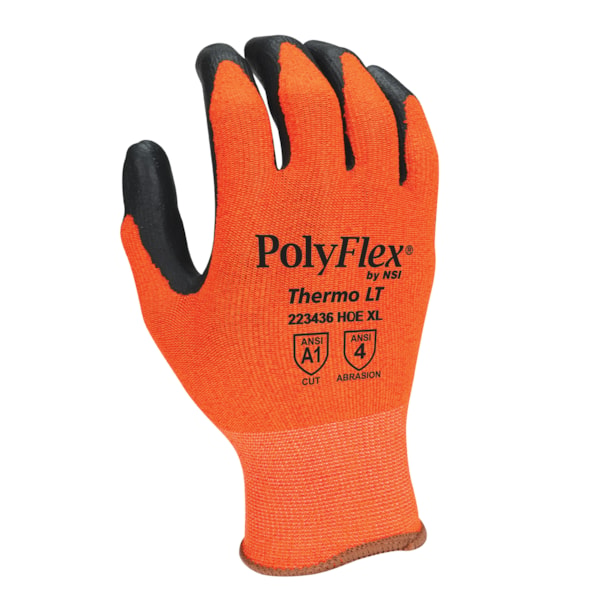 Polyurethane Palm Coated Hi-Vis Nylon Cold Resistant Work Gloves