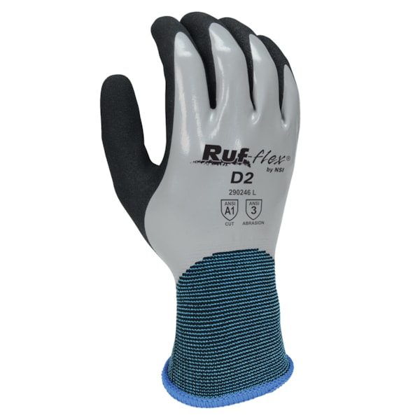 Rubber Full & Palm Double Coated Polyester Knit Work Gloves