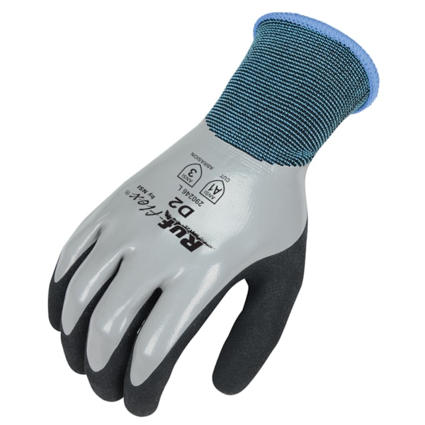 Rubber Full & Palm Double Coated Polyester Knit Work Gloves