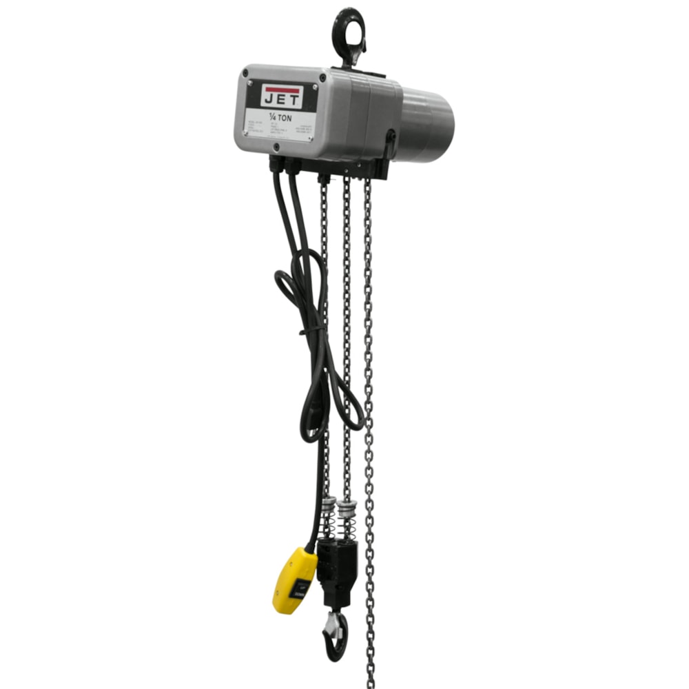 JSH Series Electric  Chain Hoist, 1/4 ton Load, 4 x 12 in Chain/Rope, 20 ft Lifting Height, 1/6 hp, 115 VAC