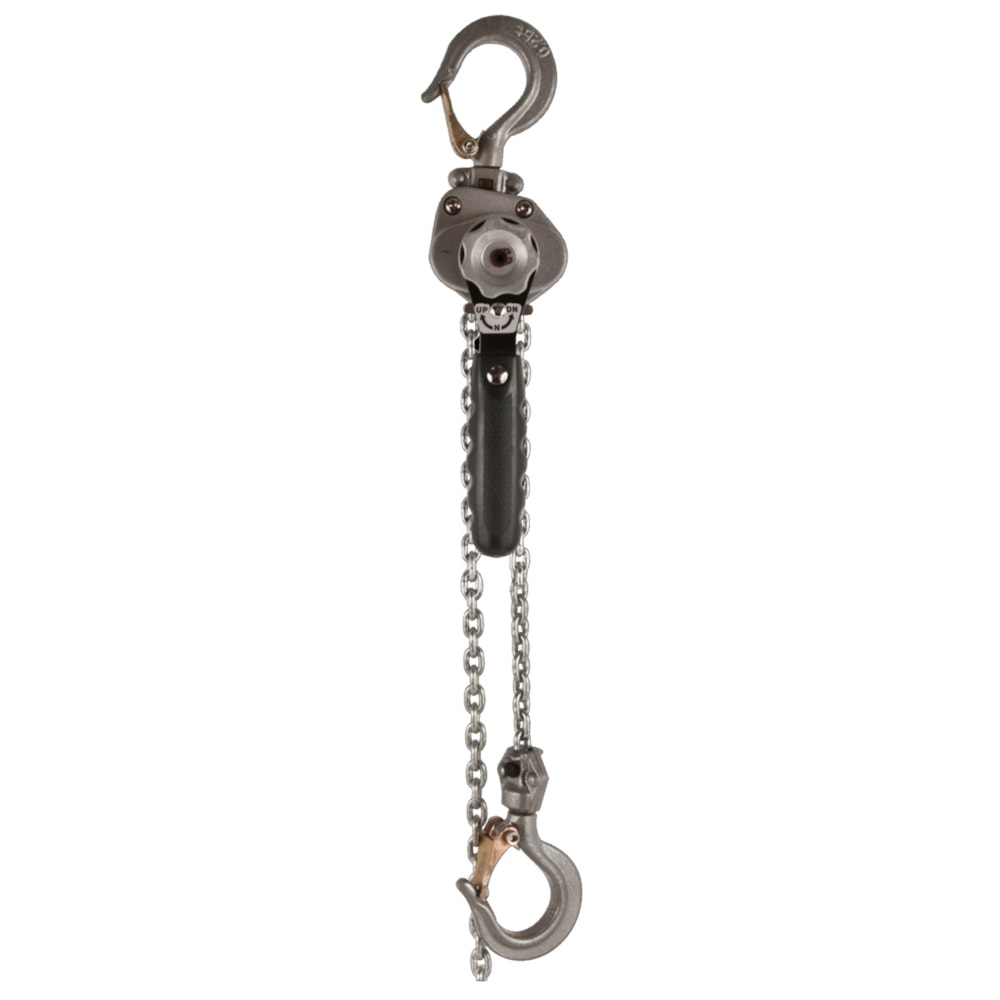 JLH Series Compact Lever Hoist, 1/2 ton Load, 15 ft Lifting Height, 54 lb Rated, 4.3 x 12 mm Chain, 0.96 in Hook