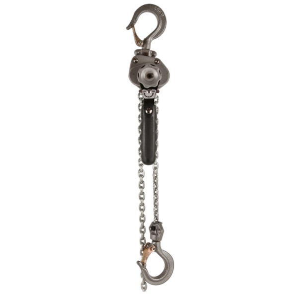 JLH Series Compact Lever Hoist, 1/2 ton Load, 10 ft Lifting Height, 54 lb Rated, 4.3 x 12 mm Chain, 0.96 in Hook