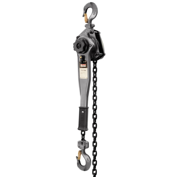 JLP-A Series Lever Hoist, 1-1/2 ton Load, 20 ft Lifting Height, 49 lb Rated, 8 x 24 mm Chain, 1.85 in Hook