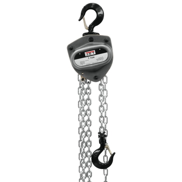 L-100 Series Hand Chain Hoist With Overload Protection, 1 ton Load, 10 ft Lifting Height, 64 lb