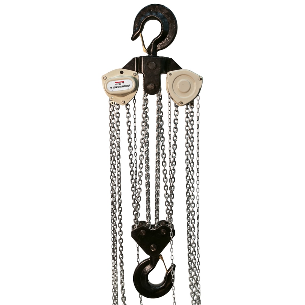 L-100 Series Hand Chain Hoist With Overload Protection, 15 ton Load, 20 ft Lifting Height, 80 x 2 lb