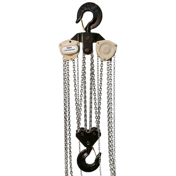 L-100 Series Hand Chain Hoist With Overload Protection, 15 ton Load, 20 ft Lifting Height, 80 x 2 lb