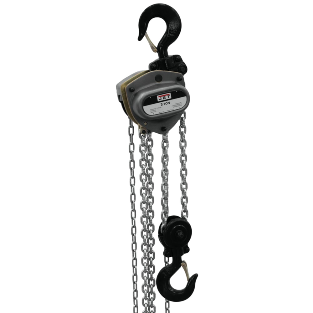 L-100 Series Hand Chain Hoist With Overload Protection, 3 ton Load, 20 ft Lifting Height, 79 lb