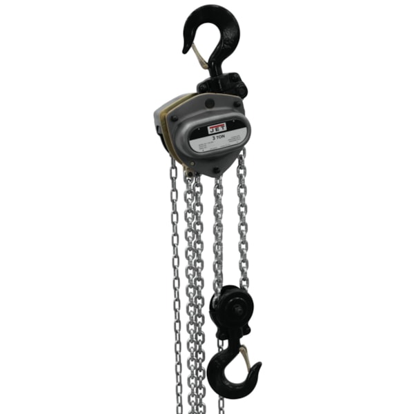L-100 Series Hand Chain Hoist With Overload Protection, 3 ton Load, 20 ft Lifting Height, 79 lb