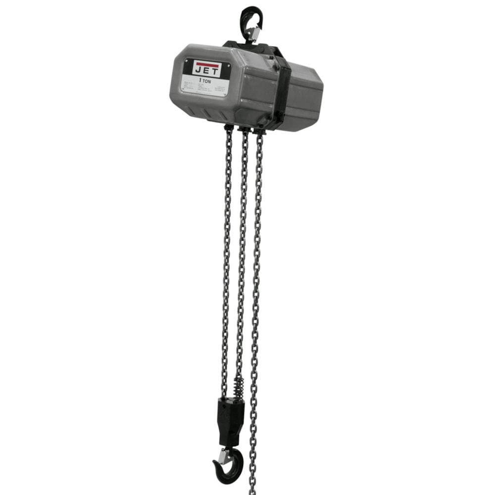 SSC Series HeavyDuty Single Speed Electric Chain Hoist, 1 ton Load, 8 x 24 mm Chain/Rope, 10 ft Lifting Height, 2-1/7 hp