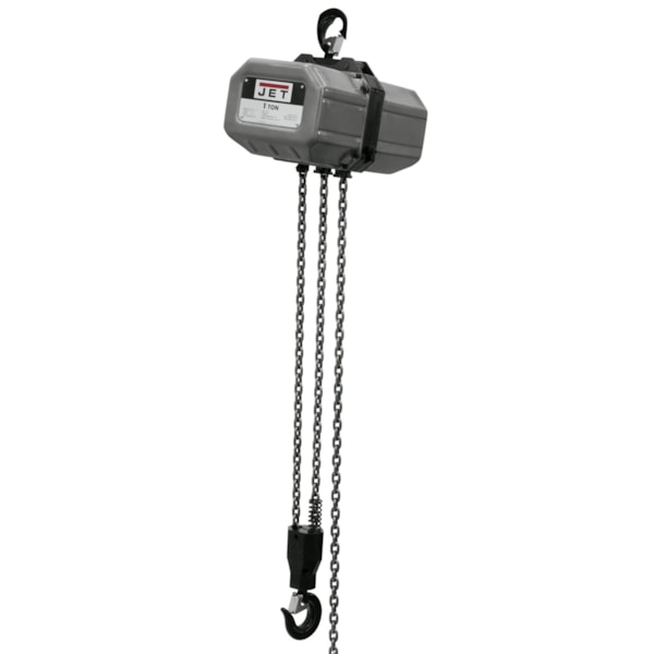 SSC Series HeavyDuty Single Speed Electric Chain Hoist, 1 ton Load, 8 x 24 mm Chain/Rope, 10 ft Lifting Height, 2-1/7 hp